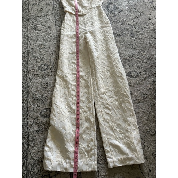 Alexis  Sz XS Venetia Strapless Wide Leg Jumpsuit Floral Jacquard *NO BELT NWT - Picture 9 of 11